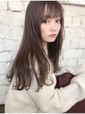 ミルクティーカラー/グレージュカラー/透け感/抜け感/era加藤
