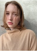 Aライン ブロンド 肩ボブ ワンカール 大森春奈