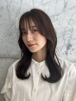 ロンド ストラーダ 心斎橋(Lond strada)&nbsp;韓国前髪顔周りロング×デザインカラー[心斎橋/髪質改善]