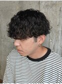 波巻き ツーブロックマッシュパーマ スパイラル
