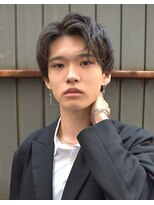 フリーク バーバーショップ 都島店(FREAK BARBER SHOP)&nbsp;黒髪韓国マッシュニュアンスパーマコンマバングセンターパート