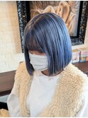 #ネイビーカラー#ブルーカラー#髪質改善トリートメント