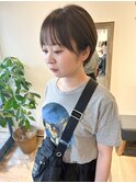 [高塚]小顔マッシュショート丸みぱっつん前髪カーキベージュ