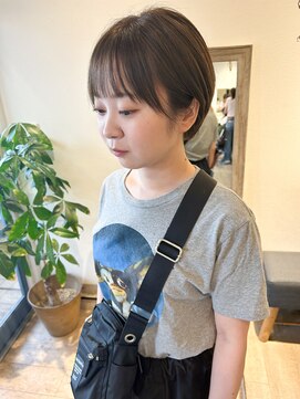 メルト 吉祥寺(melt) [高塚]小顔マッシュショート丸みぱっつん前髪カーキベージュ