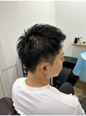 ナチュラルショートアップバング