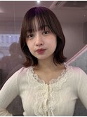 くびれボブ/ワンカールで決まるボブ/後れ毛フェザーバング