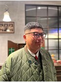 【BarberBros.】クロップヘア　メガネ男子　フェードカット