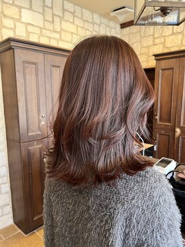 シャル 新百合ヶ丘(shalu) ミディアムレイヤー/ピンクベージュ/似合わせ/春カラー