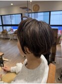 アシメショート×ハイライトグレージュ♪