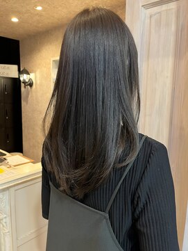 キャアリー(Caary) 福山人気髪質改善ストレート美髪艶髪20代30代ダークグレージュ