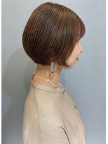 オズ 郡山駅前店(OZ)&nbsp;大人可愛いベージュレイヤーロブ垢抜けピンクブラウン外ハネボブ