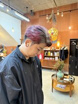 チャプター 問屋町(chapter)&nbsp;メンズシャドウルーツフェザーパーマシルバーグレイレッドカラー