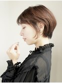 丸みショート・ボブ/丸顔/前髪あり/絶壁解消/３0代/４0代/５0代