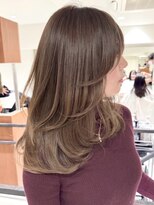 ヘアサロン リボーン(Hair salon Reborn)&nbsp;ミディアムレイヤーセミロングケアカラー20代30代