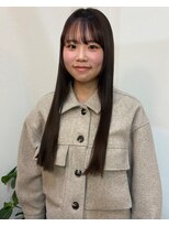 エフ ヘアーアンドリラクゼーション(F. hair & relaxation)&nbsp;ナチュラル艶ブラウン×ぱつっとストレートロング