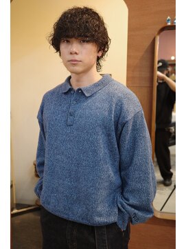 エディ(Edy) メンズマッシュウルフ波巻きパーマスペインカールカーリーパーマ