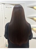 ショコラブラウン/艶髪/ロングストレート/暖色系/美髪/平塚