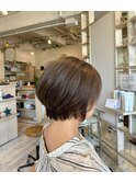 ダークパープル/ナチュラルショート/夏のヘアアレンジ/摂津本山