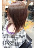スーパー前下がり束感レイヤーボブ×ディレクションカラー