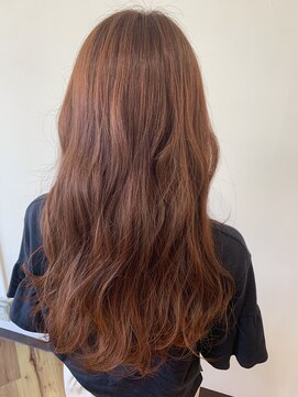 ヘアデザイン ディクト(hair design D.c.t) ［d.c.t］オレンジカラーでカジュアルロング