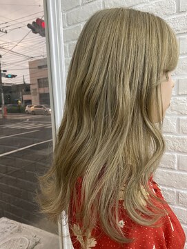 グリーン(green) 韓国風ブロンドカラー　bymisaki