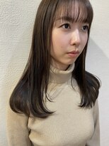 インビテーション(invitation) Aラインストレート・オリーブブラウン・酸熱トリートメント