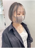 ぷつっとボブとインナーハイライト◎