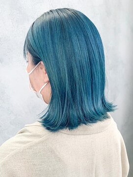 アイティーバイアルバム 下北沢店(IT by ALBUM) ターコイズブルー_ショコラベージュボブルフ_ba351371