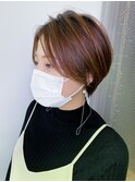 ショートカット×ひし形ショートボブ×前髪あり20代30代40代