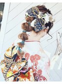 成人式★振袖着付け+編み下ろしヘアセット