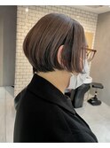 アンブレラカラー×前下がりショートボブ