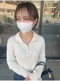 うざバングが可愛いショートボブ