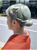ヘアセット ヘアアレンジ 和髪 面スタイル お着物ヘア シニヨン