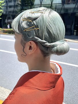 ピークアブー 原宿ハラカド(PEEK-A-BOO) ヘアセット ヘアアレンジ 和髪 面スタイル お着物ヘア シニヨン