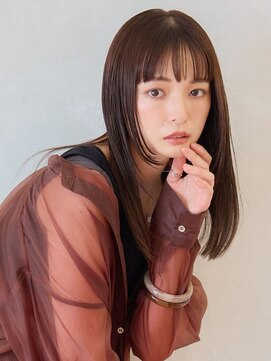 リトル 足利(little) 大人ヌーディーストレートオン眉ロング