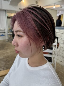 バイブアンドアネックス(VIBE & ANNEX) フェイスフレーミング×ボブ×ピンク