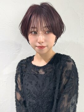 アンド ストーリーズ(&STORIES) 前髪あり耳掛け丸みくびれショートボブ20代30代40代50代（蘭）