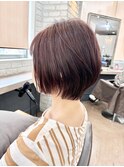 コーラル×ショートボブ♪