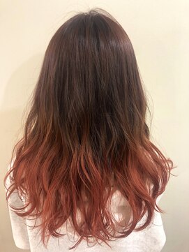 エン バイ スマイル(en by smile) ケアブリーチ赤系グラデーションカラー