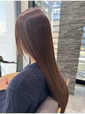 ブリーチなし透明感オレンジブラウン