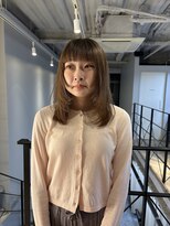 ヌープヘアーアイス(NUUP.hair ici)&nbsp;小顔似合わせカットオリーブベージュ透明感艶感カラーレイヤー