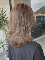 フルプ(HULP)&nbsp;20代夏カラー髪質改善カラーミルクティーブラウンゆるふわ巻き髪