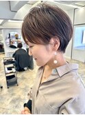 別府ショートボブ顔まわりレイヤーカット髪質改善カラー30代