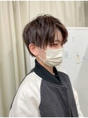 刈り上げショート ハンサムマッシュ コンマバング ツーブロック