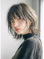 トワ 仙台店(toi)&nbsp;【韓国・レイヤー】チャコールグレー・レイヤーボブ・外ハネ