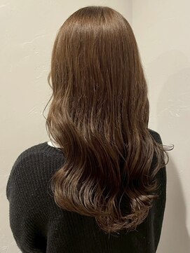 リムレスバイサンク 万代 新潟駅(LIMLESS by cinq) 新潟ブリーチ1回ブリーチなしダブルカラーミルクティーベージュ*