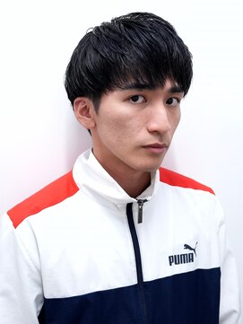 モリゲン フェローシップ レグ(MORIGEN fellowship REGU) メンズカットブルーブラックカジュアルマッシュショート1104