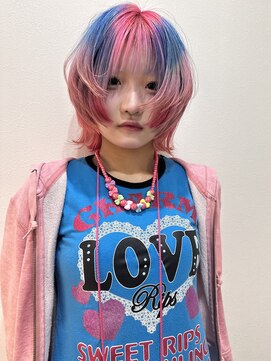 リアン 上尾店(Rien) ウルフカット[ピンクスカイブルーブルー]大宮/韓国