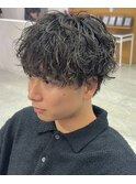 フォーマルパーマ無造作マッシュ