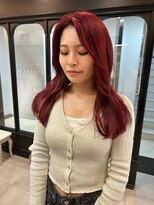 シータ(sheta)&nbsp;【表参道sheta小林】チェリーレッドブリーチなしダブルカラー